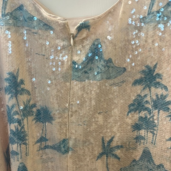 🆕 Gianni Bini x Dannijo Sequin Palm Tree Dress Size 10 Party Cocktail Lined - Picture 11 of 11